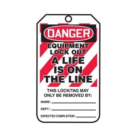 OSHA DANGER LOCKOUT TAG EQUIPMENT MLT414LTM